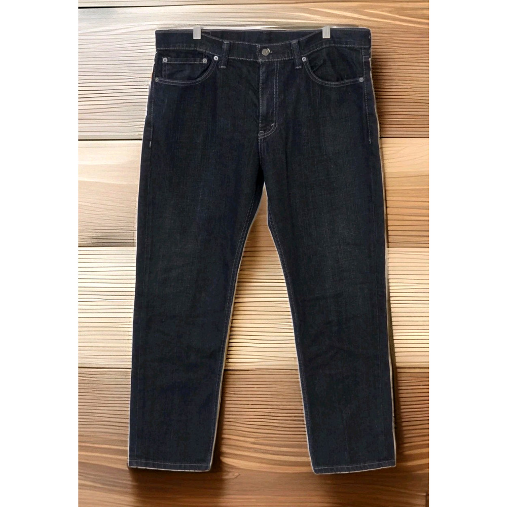 Vintage 1993 Levis 511 Jeans Men's 36x29 Black Dark Wash Denim Stretch Slim Fit